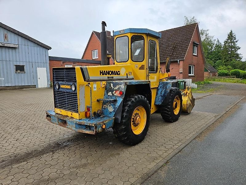 Radlader del tipo Hanomag 22D Perkins Motor mit Schnellwechsler und Euroaufnahme Adapter, Gebrauchtmaschine In Honigsee (Immagine 5)