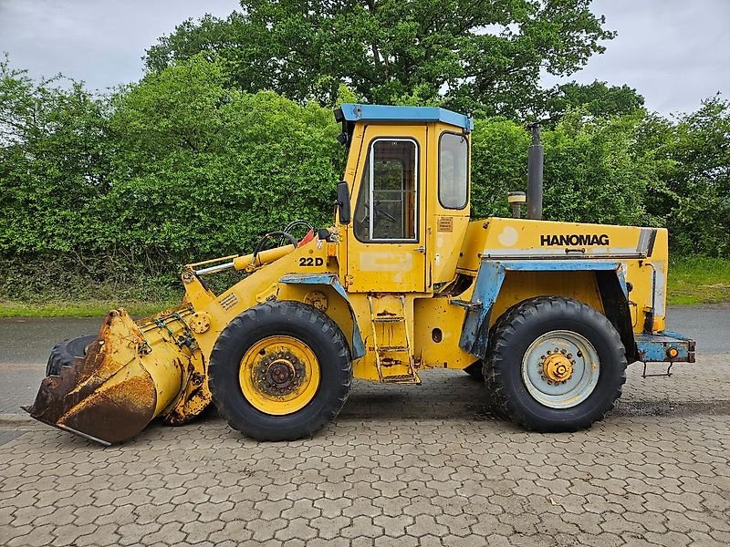 Radlader van het type Hanomag 22D Perkins Motor mit Schnellwechsler und Euroaufnahme Adapter, Gebrauchtmaschine in Honigsee (Foto 10)