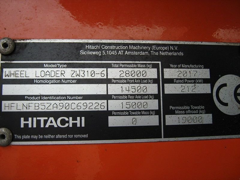 Radlader типа Hitachi ZW310-6, Gebrauchtmaschine в Barneveld (Фотография 5)