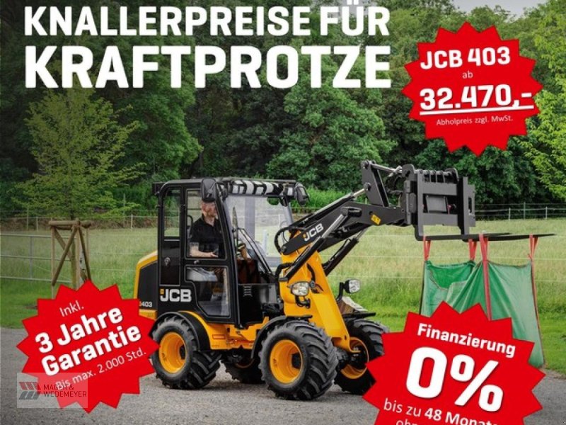 Radlader типа JCB 403 AGRI KOMPAKTRADLADER, HOFLADER, Neumaschine в Oyten