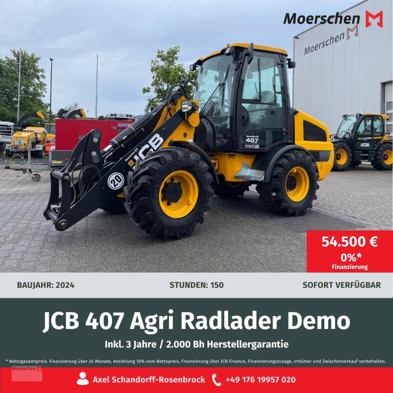 Radlader типа JCB 407 Agri, Neumaschine в Tönisvorst (Фотография 1)