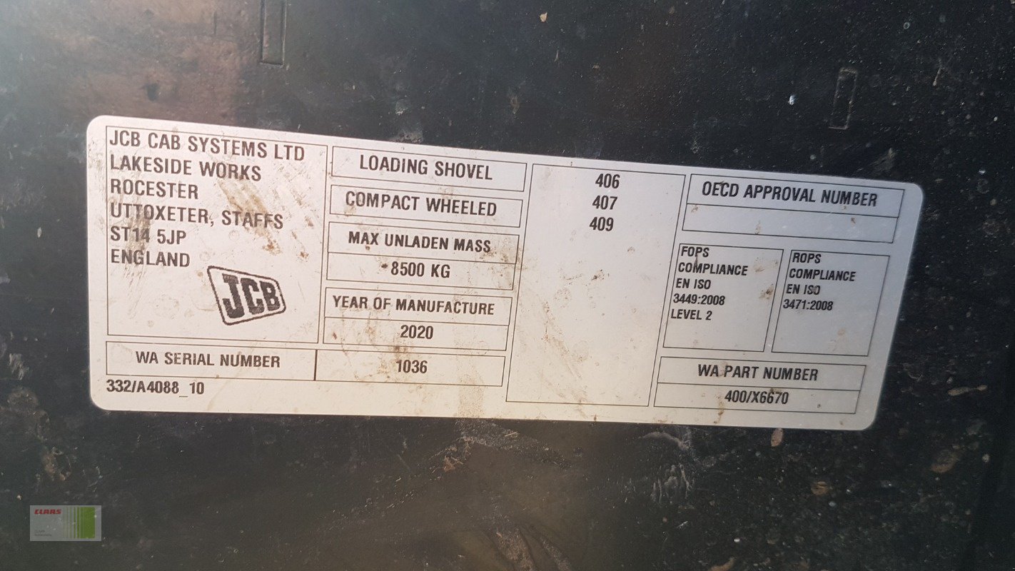 Radlader Türe ait JCB 407, Gebrauchtmaschine içinde Weddingstedt (resim 3)