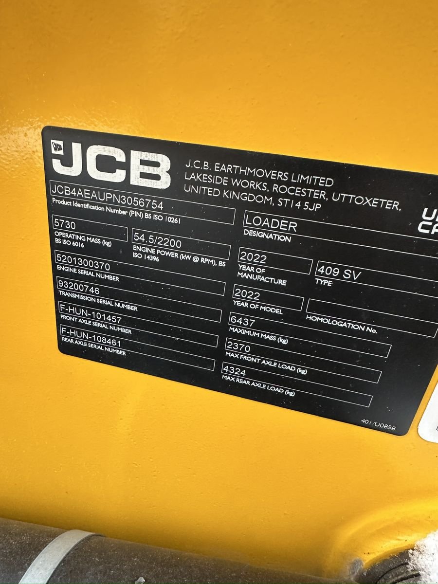 Radlader des Typs JCB 409 SV, Gebrauchtmaschine in Hürm (Bild 14)