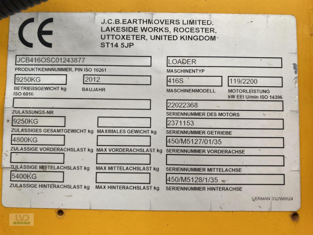 Radlader tip JCB 416S, Gebrauchtmaschine in Spelle (Poză 14)