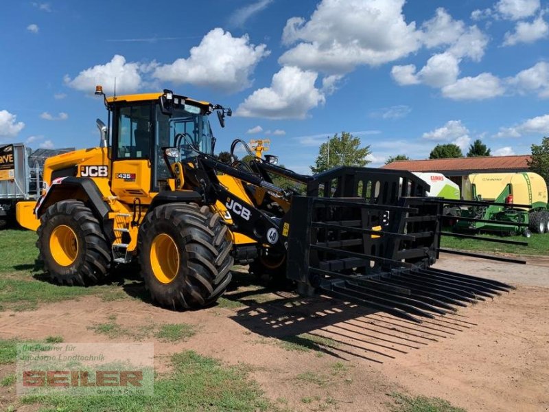 Radlader van het type JCB 435 S Agri Stage V + Grüngutgabel 4,40 m, Gebrauchtmaschine in Ansbach (Foto 1)