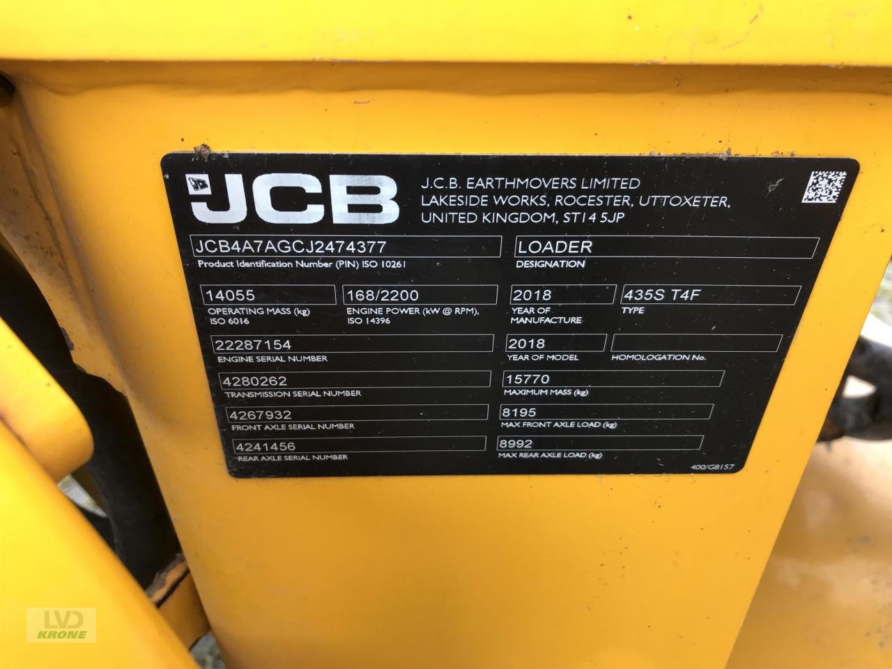 Radlader Türe ait JCB 435S T4F PB, Gebrauchtmaschine içinde Alt-Mölln (resim 15)