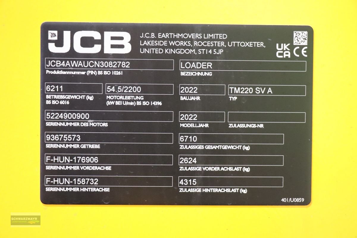 Radlader tip JCB TM 220 Agri Stufe 5, Vorführmaschine in Aurolzmünster (Poză 21)