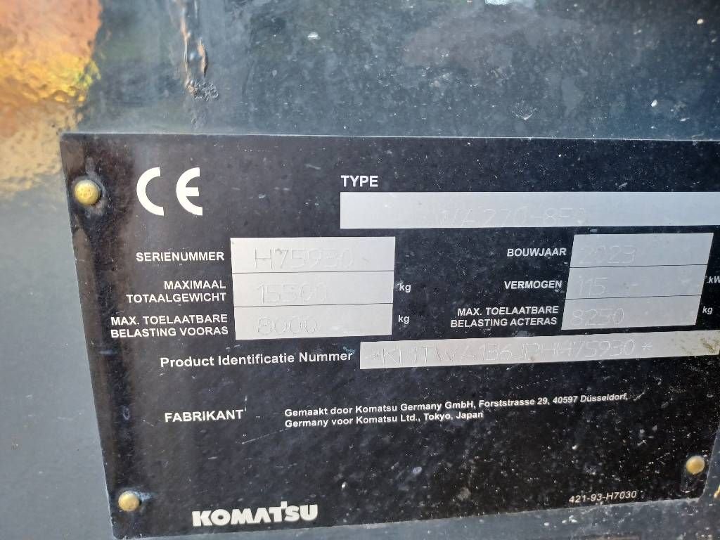 Radlader typu Komatsu WA270-8E0, Gebrauchtmaschine v Overijse (Obrázok 2)