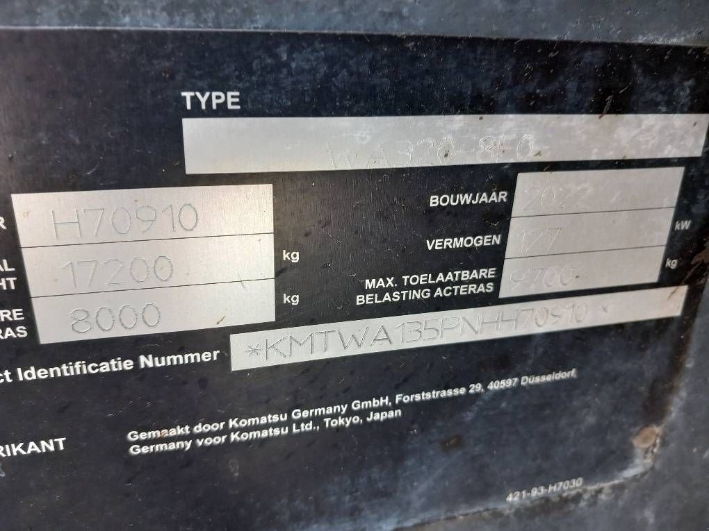 Radlader Türe ait Komatsu WA320-8E0, Gebrauchtmaschine içinde Overijse (resim 9)