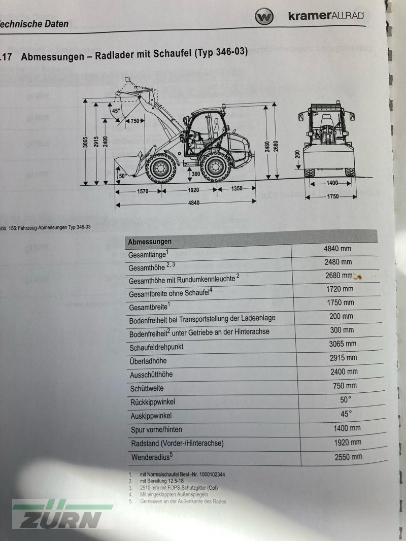 Radlader za tip Kramer 750, Gebrauchtmaschine u Inneringen (Slika 21)