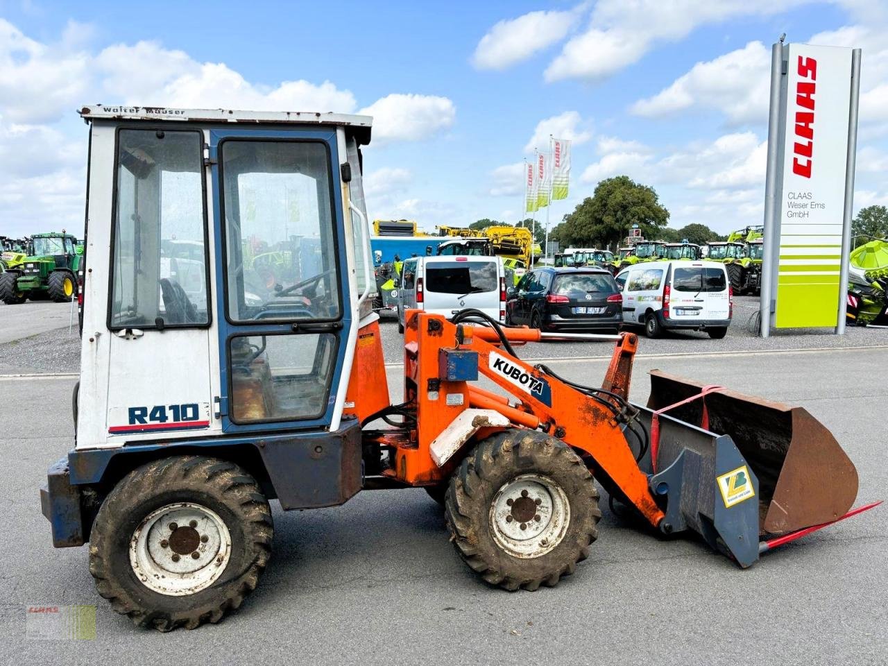 Radlader del tipo Kubota R 410, Radlader, Hoflader, Kabine, Schaufel, Dunggabel, Gebrauchtmaschine en Molbergen (Imagen 8)