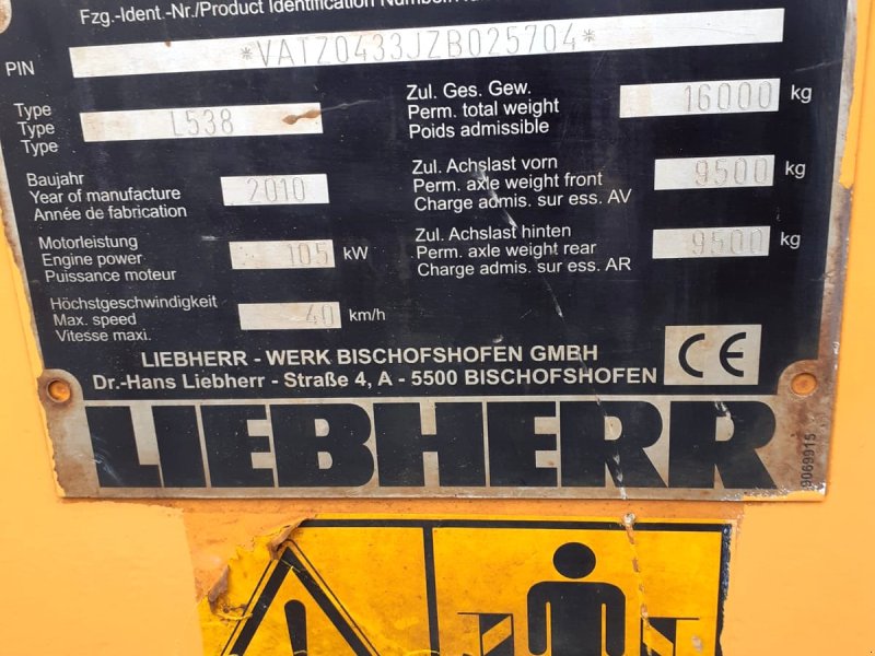 Radlader tip Liebherr L 538, Gebrauchtmaschine in Nürnberg (Poză 1)