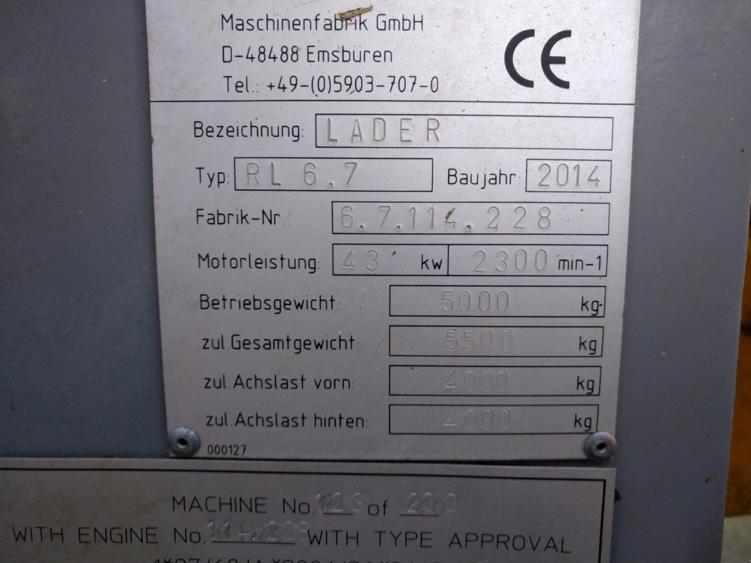 Radlader of the type Paus RL 6.7, Gebrauchtmaschine in Liebenwalde (Picture 11)