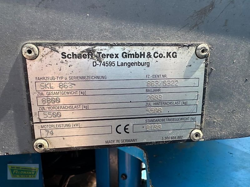 Radlader del tipo Schaeff SKL 863, Gebrauchtmaschine en Neuenkirchen-Vinte (Imagen 8)