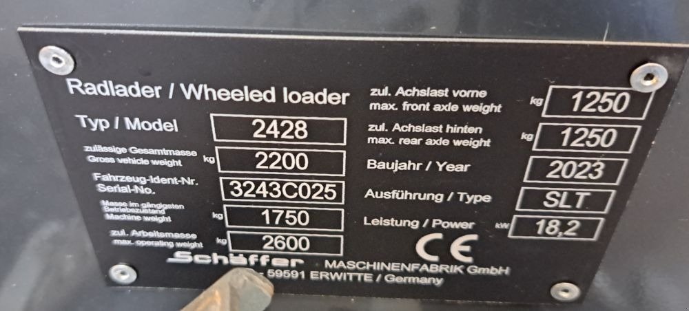 Radlader tip Schäffer 2428 SLT mit FSD, Neumaschine in Burkau (Poză 15)