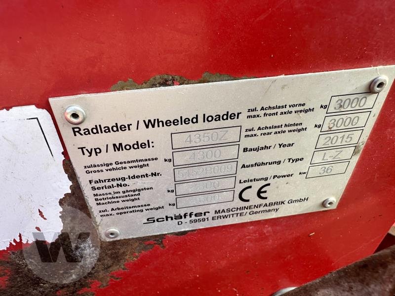 Radlader del tipo Schäffer 4350 Z, Gebrauchtmaschine en Husum (Imagen 7)