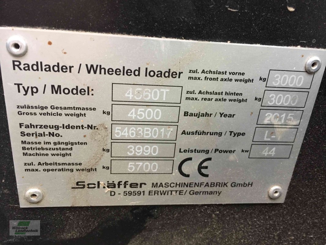 Radlader типа Schäffer 4560T, Gebrauchtmaschine в Rhede / Brual (Фотография 5)