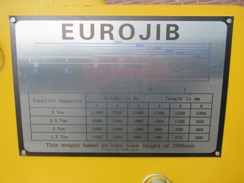 Radlader типа Sonstige Euro jib hijsjib hijsbok 3 ton 3, Neumaschine в Stroe (Gld) (Фотография 4)