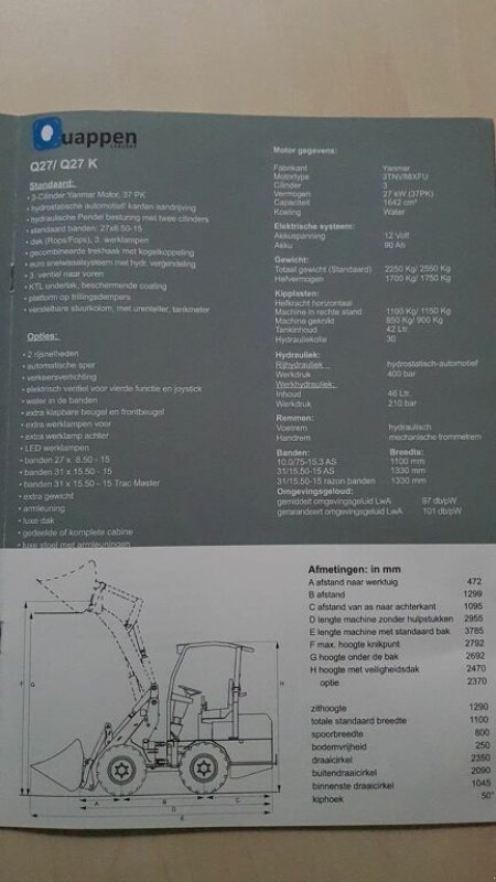 Radlader a típus Sonstige Quappen Q27, Gebrauchtmaschine ekkor: Kolham (Kép 5)