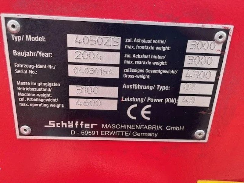 Radlader tip Sonstige Sch&auml;ffer 4050 ZS Shovel Loader, Gebrauchtmaschine in Lunteren (Poză 8)