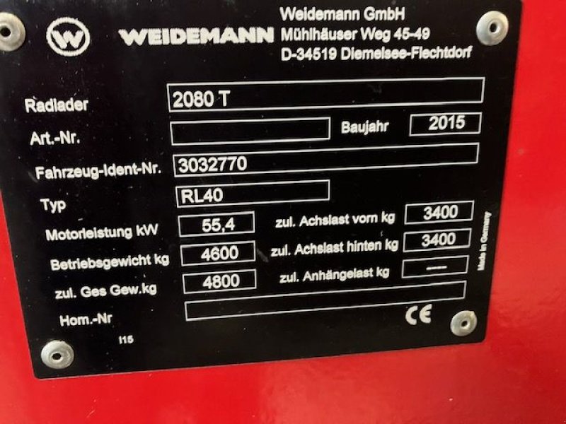 Radlader от тип Sonstige Weidemann 2080 Tele, Gebrauchtmaschine в Wierden (Снимка 2)