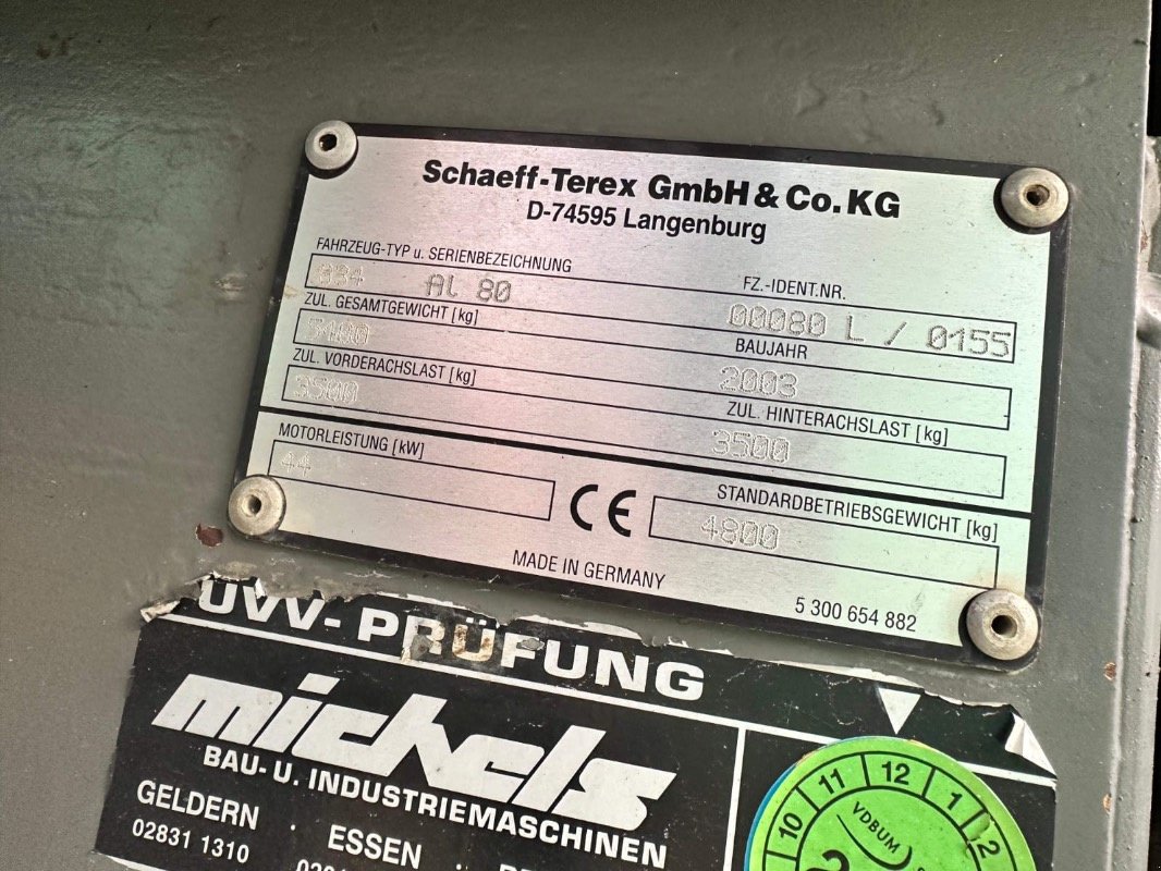 Radlader des Typs Terex AL 80, Gebrauchtmaschine in Liebenwalde (Bild 11)