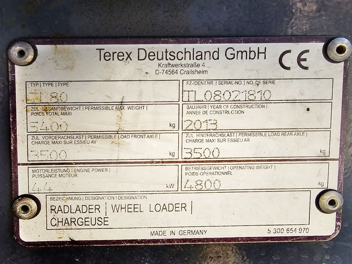 Radlader от тип Terex TL80, Gebrauchtmaschine в Gabersdorf (Снимка 13)