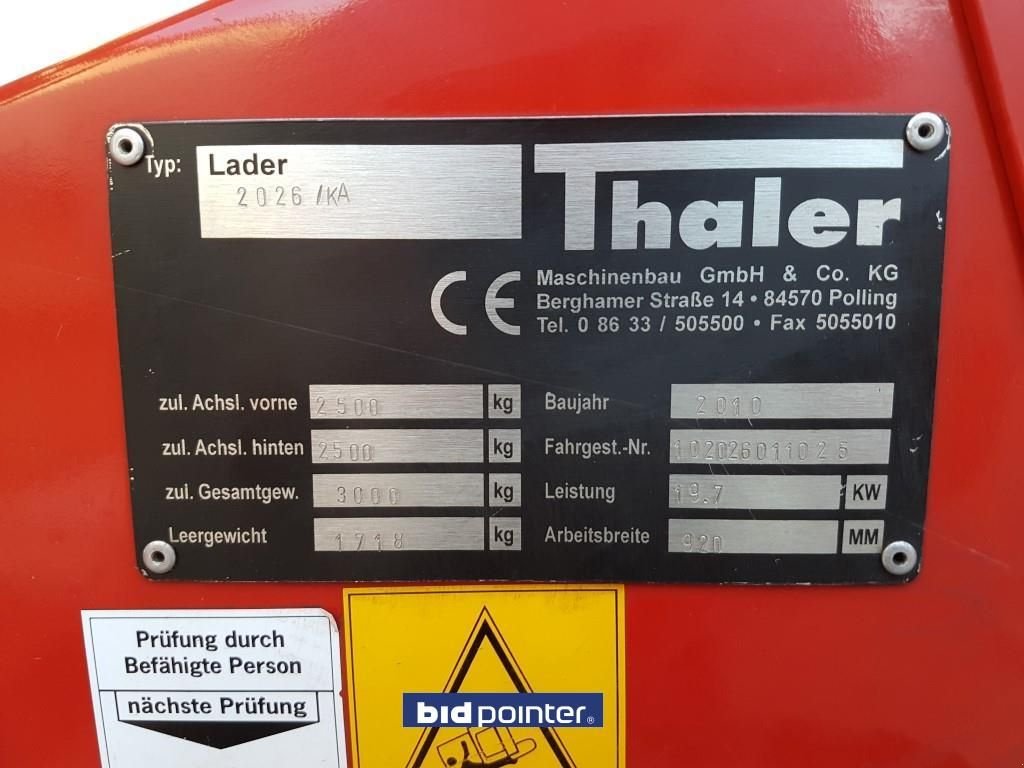 Radlader tip Thaler 2026KA, Gebrauchtmaschine in Deurne (Poză 6)