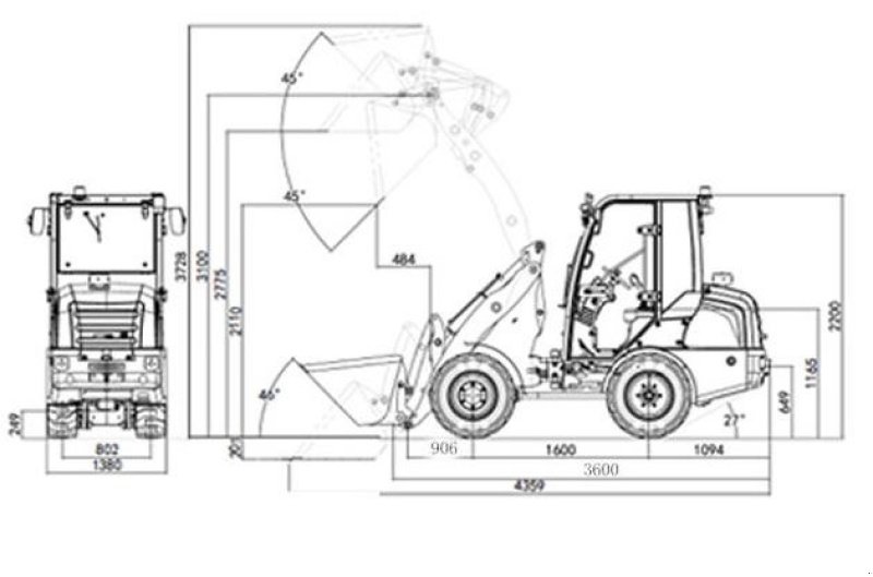 Radlader del tipo Toyo 836 II Cab Stage V, Neumaschine en Schutterzell (Imagen 6)