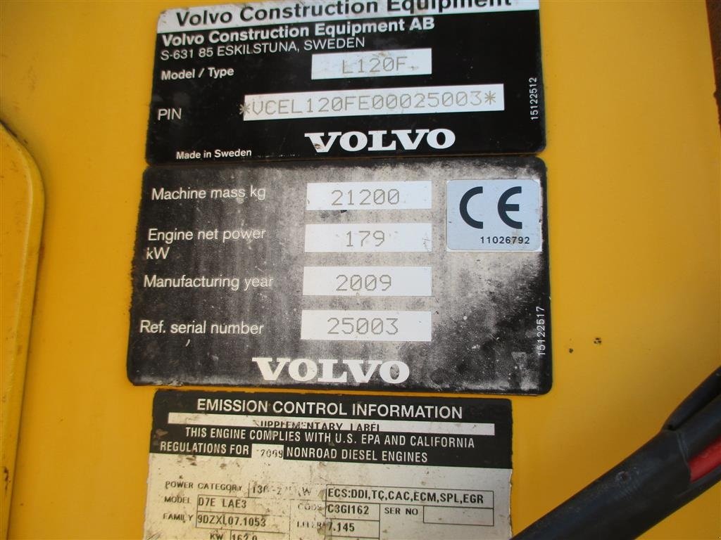 Radlader типа Volvo L 120 F Med CDC-styring og 3die samt 4die funktion, Gebrauchtmaschine в Lintrup (Фотография 2)