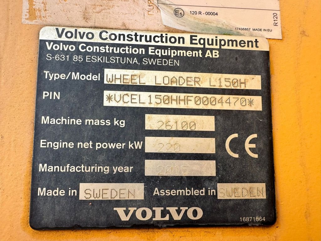 Radlader tipa Volvo L150H, Gebrauchtmaschine u Velddriel (Slika 2)