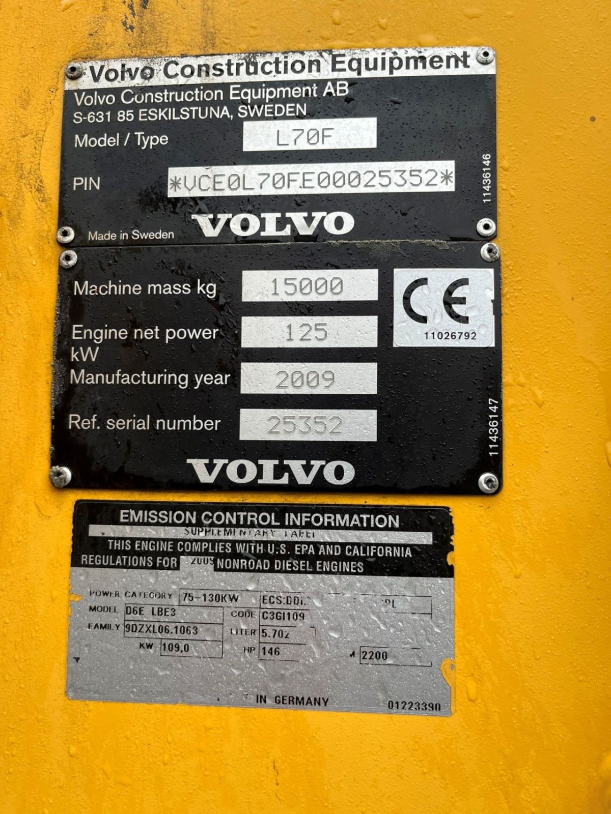 Radlader Türe ait Volvo L70F, Gebrauchtmaschine içinde Geesteren (resim 6)