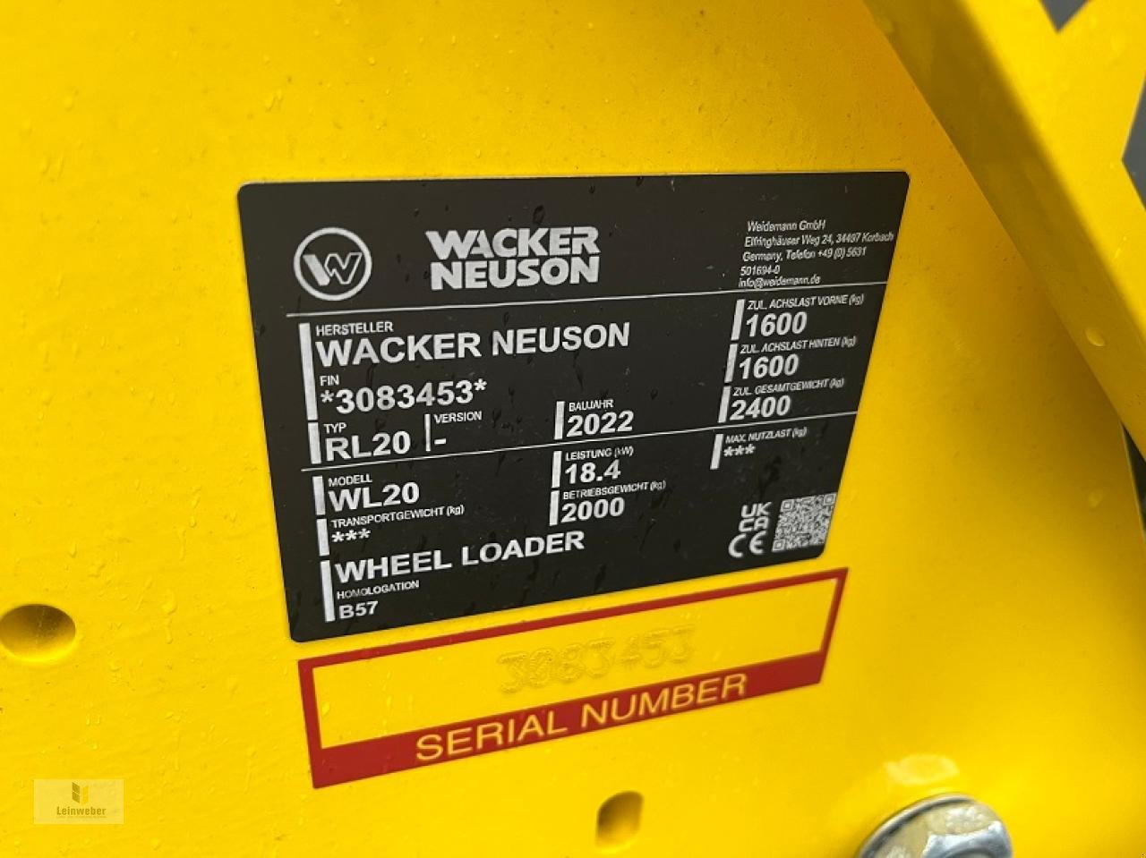 Radlader του τύπου Wacker Neuson WL 20, Neumaschine σε Neuhof - Dorfborn (Φωτογραφία 6)