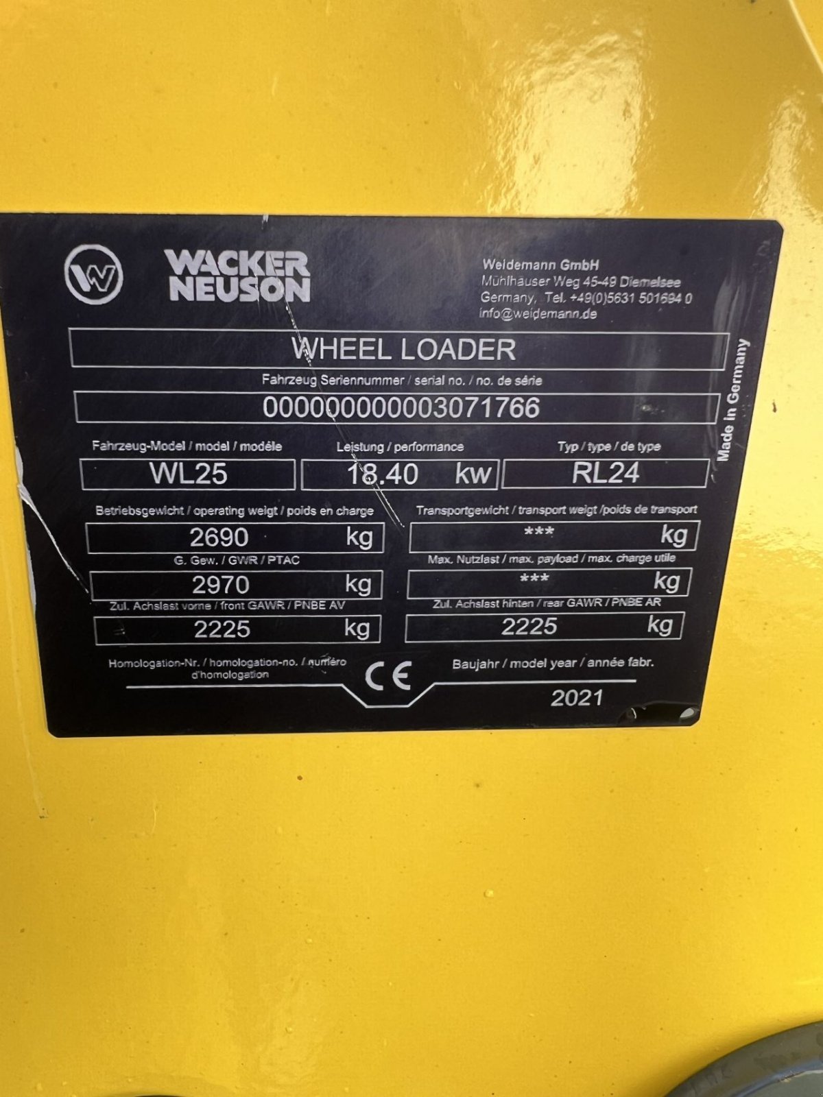 Radlader del tipo Wacker Neuson WL25, Gebrauchtmaschine en Putten (Imagen 11)