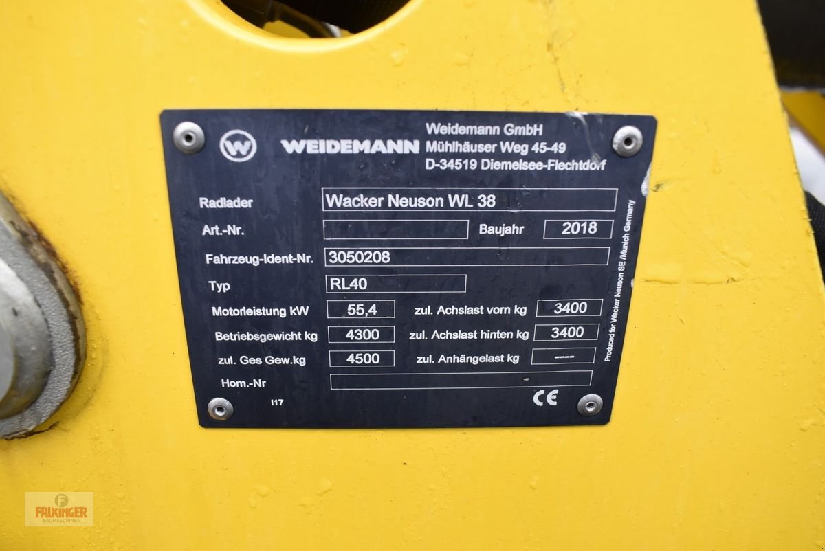 Radlader des Typs Wacker Neuson WL38, Gebrauchtmaschine in Putzleinsdorf (Bild 16)