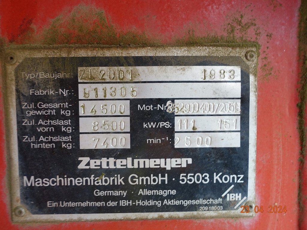 Radlader typu Zettelmeyer ZL 2001, Gebrauchtmaschine v Wegscheid (Obrázok 10)