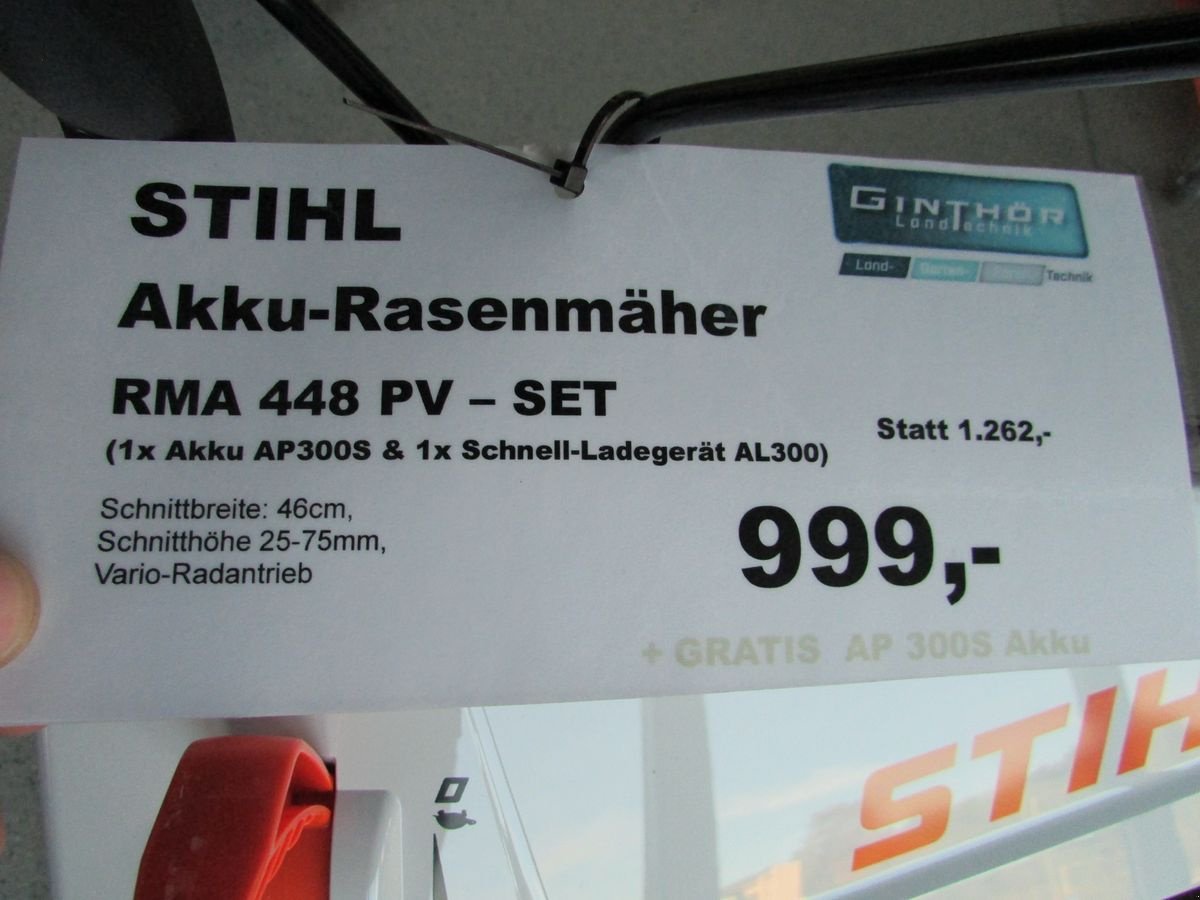 Rasenmäher Türe ait Stihl RMA 448 PV AKTION, Gebrauchtmaschine içinde Saxen (resim 7)