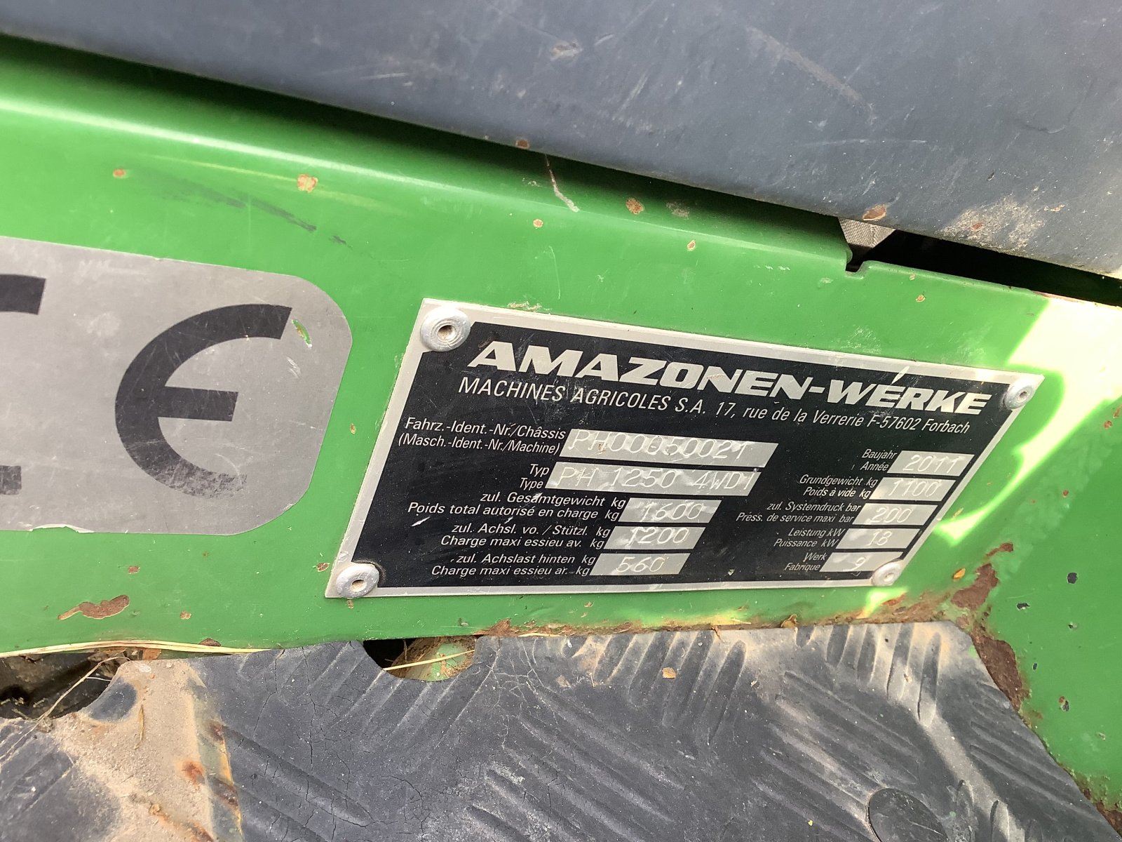 Rasentraktor tip Amazone PH 1250 4WD, Gebrauchtmaschine in Ertingen (Poză 7)