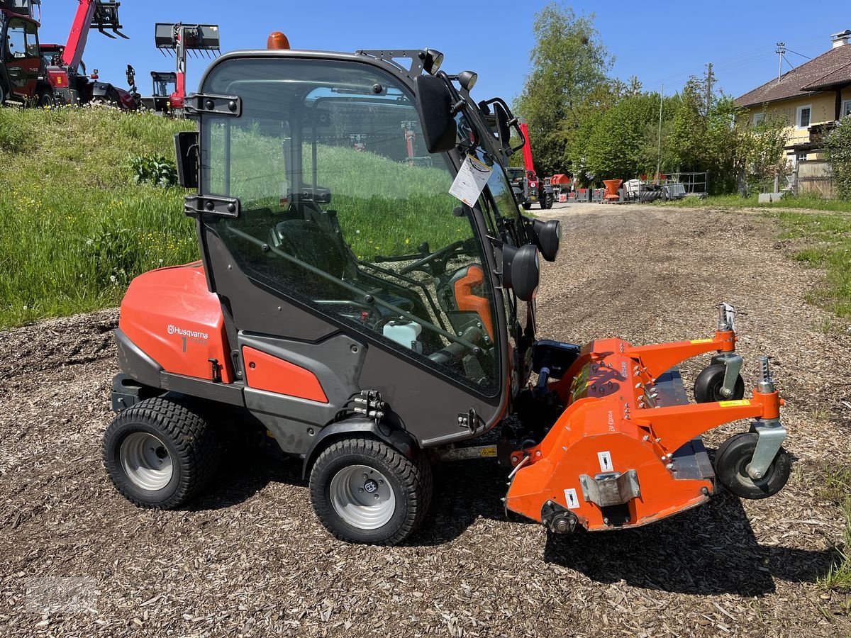 Rasentraktor Türe ait Husqvarna P 525 D mit Kabine und Schleglmäher, Gebrauchtmaschine içinde Burgkirchen (resim 9)