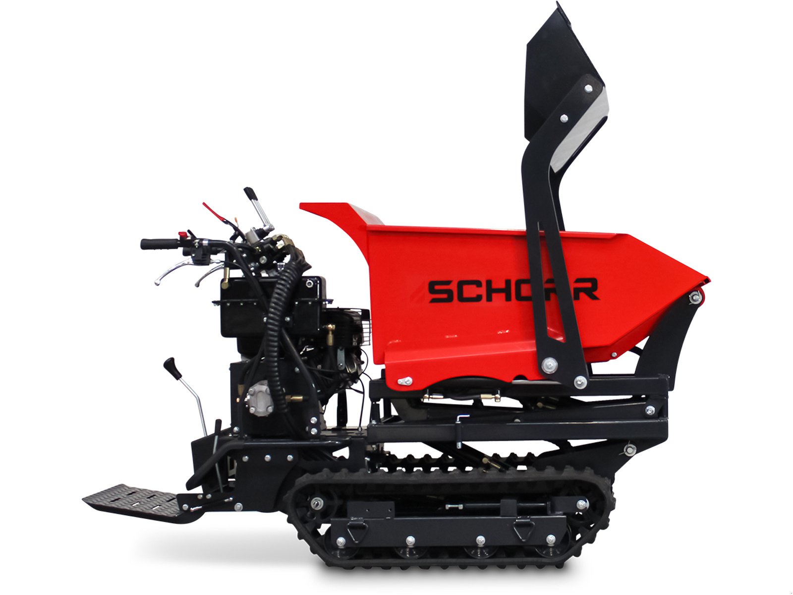 Raupendumper Türe ait Schorr Minidumper RR500DHKASH PRO [Selbstlader+Hochkipper] 500kg Raupendumper Mulde Hochkipper Schaufeldumper, Neumaschine içinde Schüttorf (resim 4)