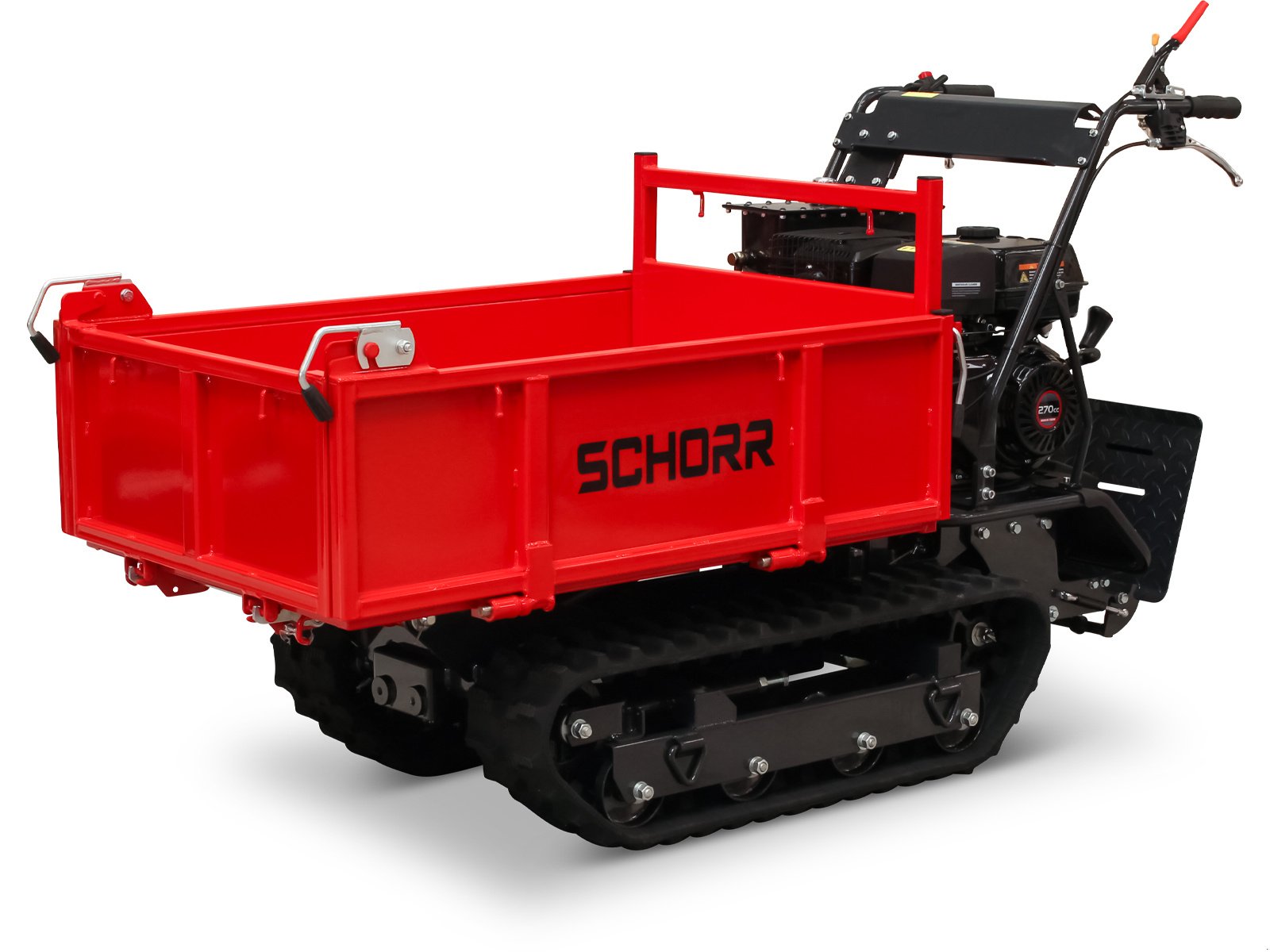 Raupendumper of the type Schorr Minidumper RR500DHKB2 PRO 500kg mit Kiste, Kipphydraulik und Mitfahrplattform 9,2 PS Motor Raupendumper, Neumaschine in Schüttorf (Picture 1)