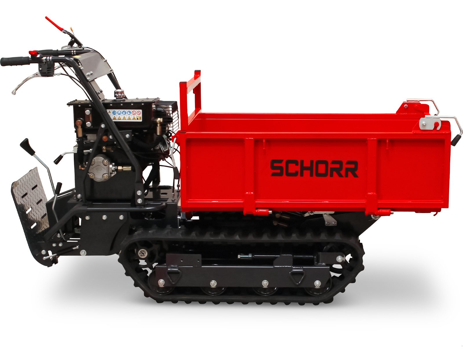 Raupendumper of the type Schorr Minidumper RR500DHKB2 PRO 500kg mit Kiste, Kipphydraulik und Mitfahrplattform 9,2 PS Motor Raupendumper, Neumaschine in Schüttorf (Picture 12)