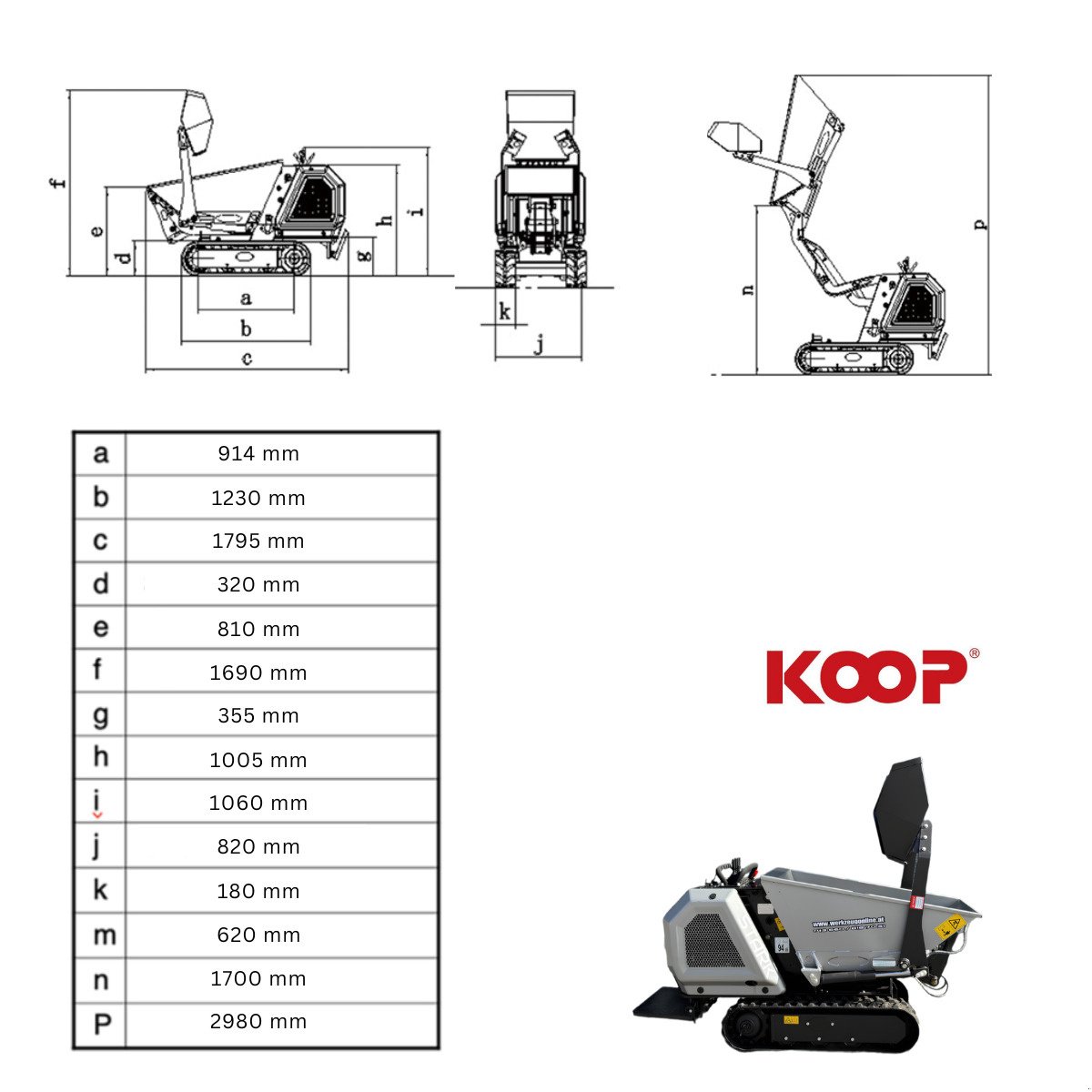 Raupendumper tip Stark Mini Dumper XN800 Profiline mit Raupenantrieb, Neumaschine in Arbing (Poză 2)