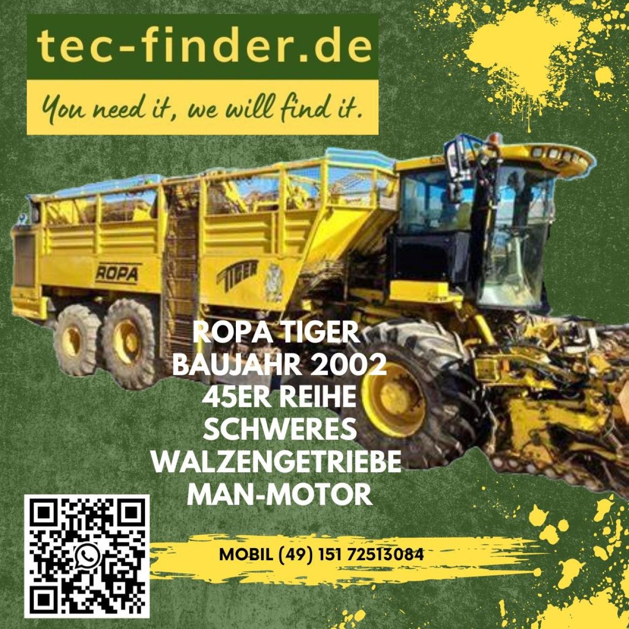 Rübenroder des Typs ROPA Tiger, Gebrauchtmaschine in Könnern (Bild 1)