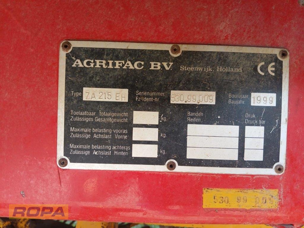 Rübenvollernter tip Agrifac ZA215EH, Gebrauchtmaschine in Herrngiersdorf (Poză 7)