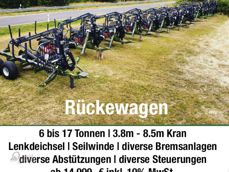 Rückewagen & Rückeanhänger van het type Farma Rückewagen von 6-17 Tonnen, Neumaschine in Regen (Foto 1)