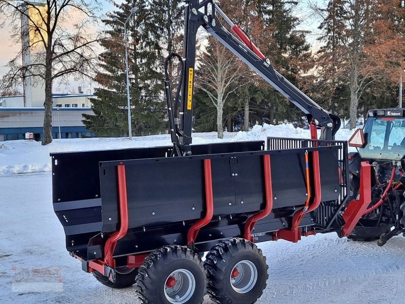 Rückewagen & Rückeanhänger del tipo Farmi 14to.CR57 Kran-Black Bruin-Prehydraulik-Astwanne, Neumaschine In Eberschwang (Immagine 1)