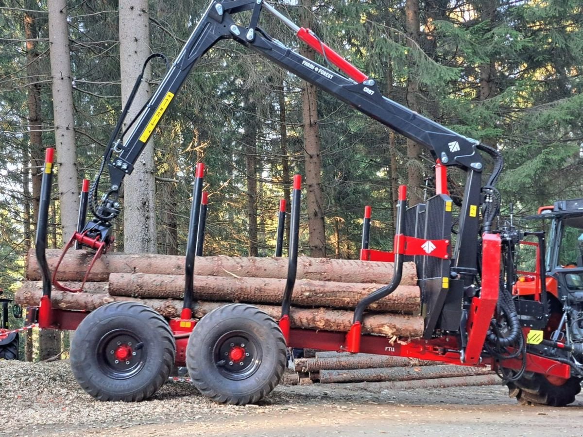 Rückewagen & Rückeanhänger van het type Farmi FT 11-CR 67-14 to Rückewagen-7,5m Kran, Neumaschine in Eberschwang (Foto 1)