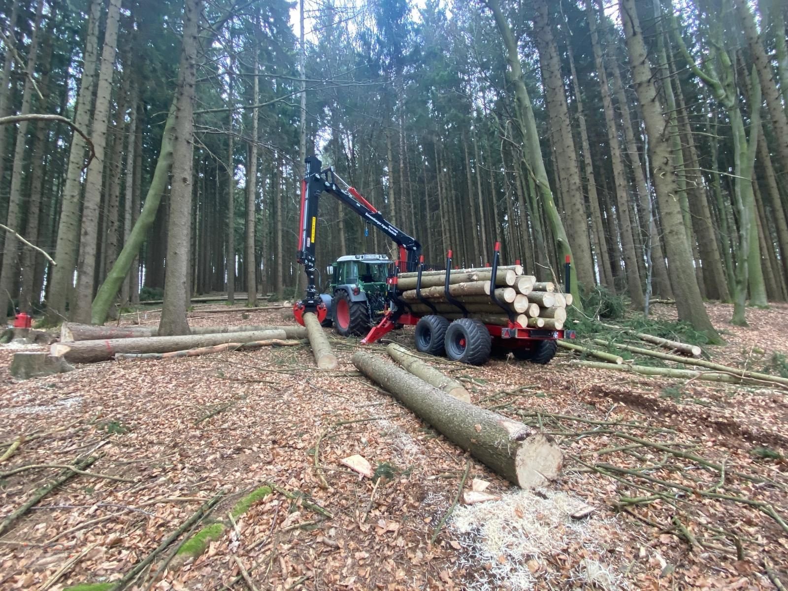 Rückewagen & Rückeanhänger del tipo Farmi Rückewagen 14,5 to. 9 m Kran-Radantrieb, Neumaschine In Eberschwang (Immagine 7)