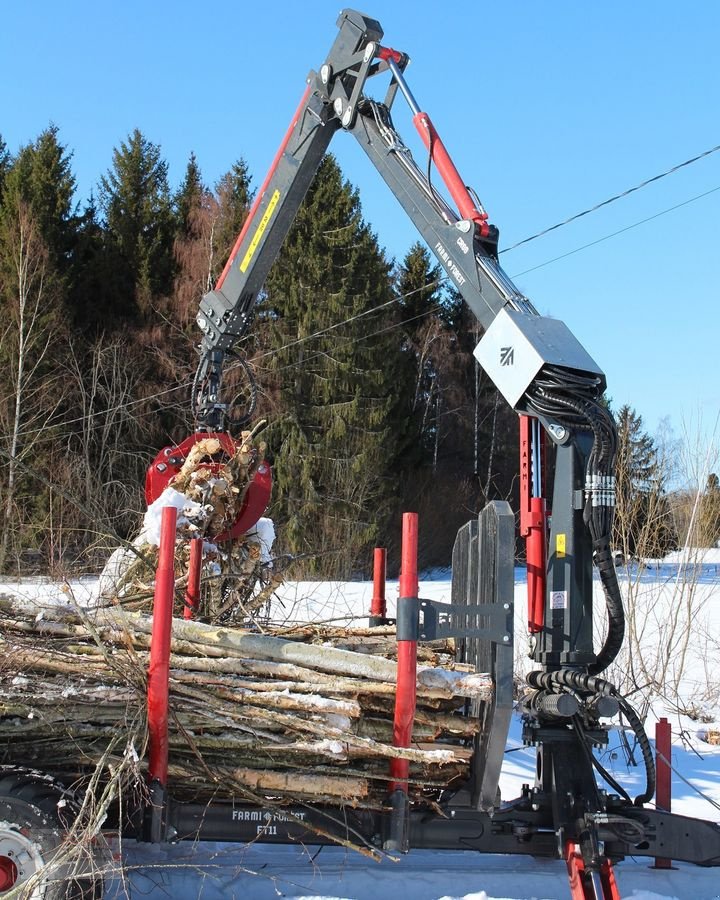 Rückewagen & Rückeanhänger Türe ait Farmi Rückewagen FT 12-CR89-Prehydraulik, Neumaschine içinde Eberschwang (resim 3)